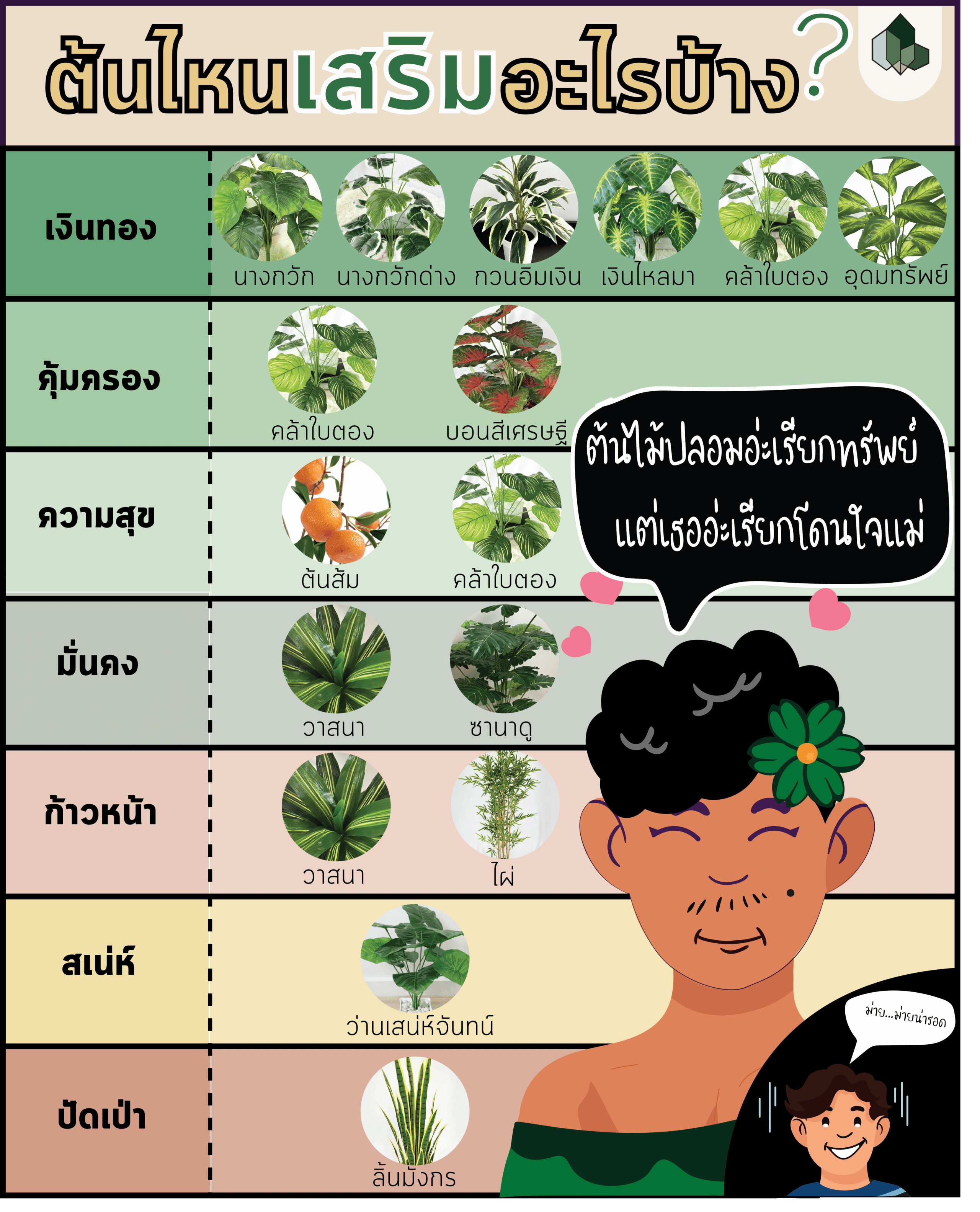 "ต้นไม้มงคล" ต้นไหนเสริมด้านใดบ้าง?