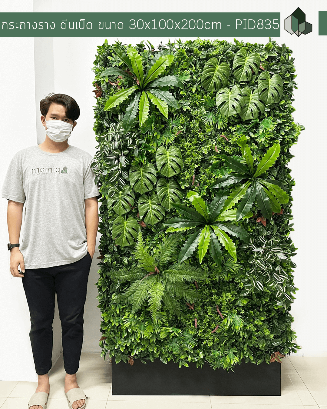 ฉากกั้นต้นไม้เทียม แผ่นผนังต้นไม้ปลอม สูง 200 CM