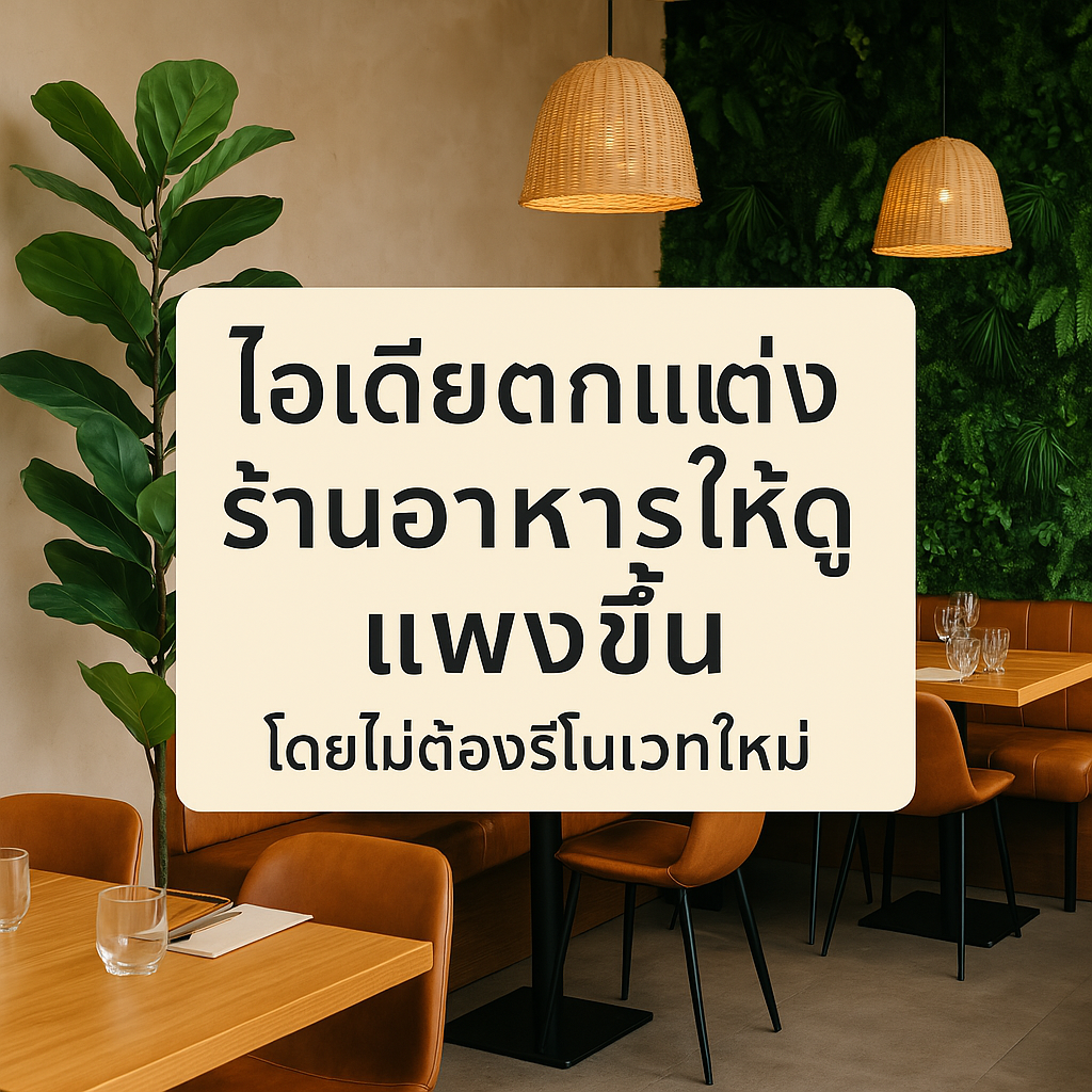 ไอเดียตกแต่งร้านอาหารให้ดูแพงขึ้นโดยไม่ต้องรีโนเวทใหม่